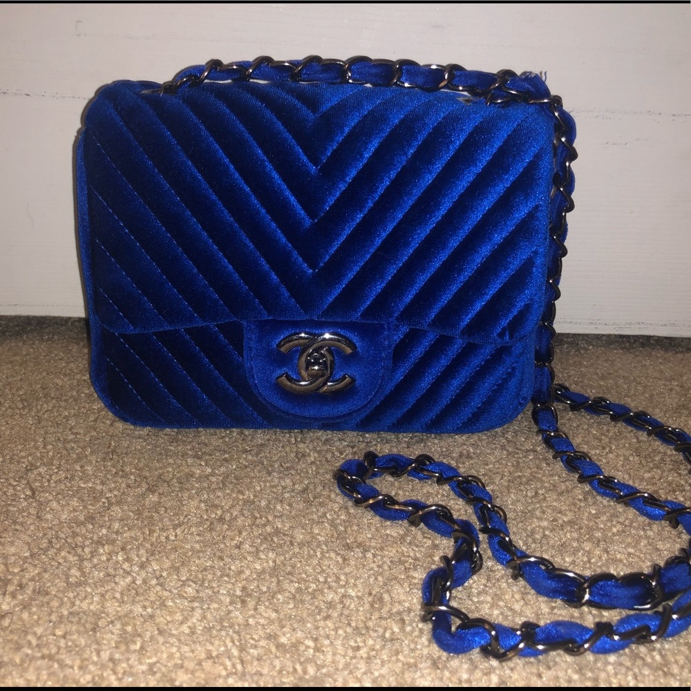 CHANEL suede crossbody bag